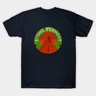 Stowe Vermont Vintage Flat Design T-Shirt